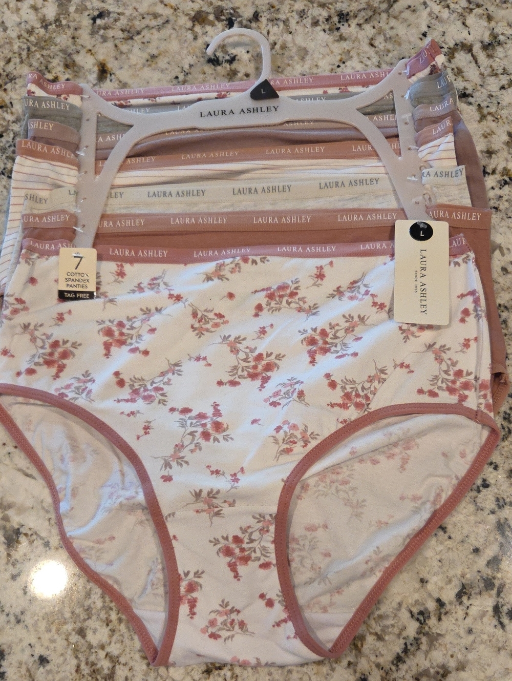 Laura Ashley Women's Floral High-Waist Briefs - Pinks And Grays